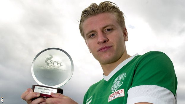 Hibs ‘Cummings vince il premio nel mese di aprile