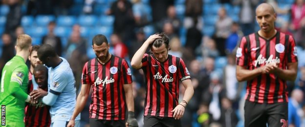 QPR players were left dejected at the final whistle on Sunday