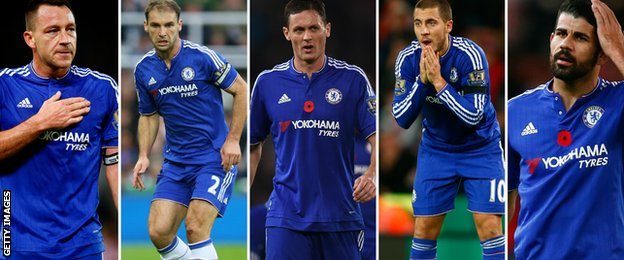 The performances of John Terry, Branislav Ivanovic, Nemanja Matic, Eden Hazard and Diego Costa have all been questioned this season