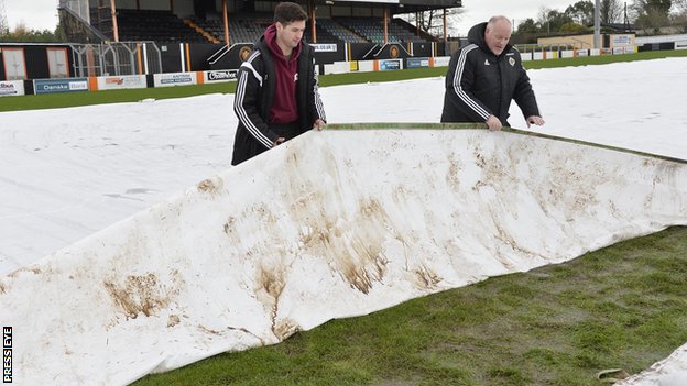 Carrick's ground has staged just one league game since October despite efforts to keep the pitch playable