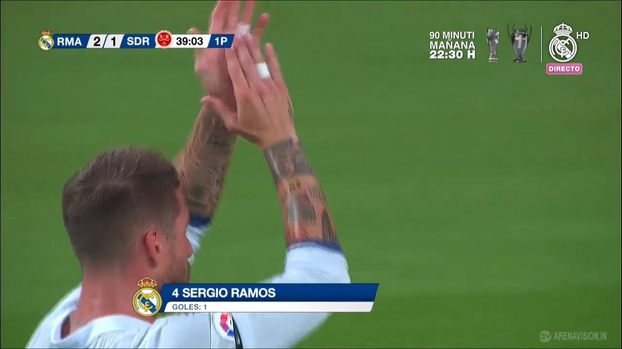 Real Madrid vs Reims 2-1 (Trofeo Santiago Bernabeu) | Sergio Ramos obiettivo