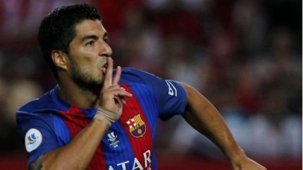 Siviglia 0-2 Barcellona: Luis Suarez e Mounir El Haddadi segnare nella Super Coppa di Spagna