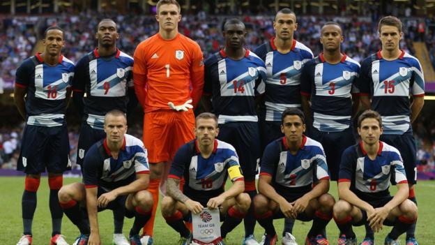 Chris Coleman contro il Galles che fanno parte del calcio della squadra olimpica GB
