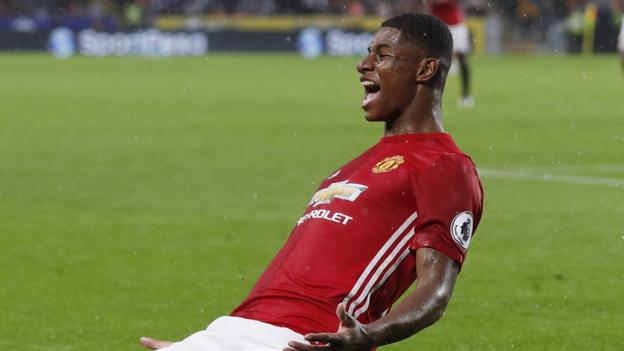 Rashford punteggi drammatico vincitore Man Utd